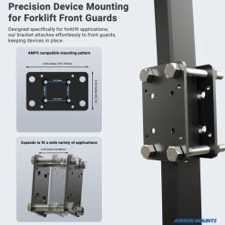 7.25 inch Metal Robust Forklift Front Guard Slim-Grip® Tablet Mount