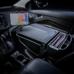 AutoExec GripMaster Car Desk with LockVise™ Locking Tablet Holder and Multi-Angle Mount
