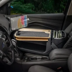 AutoExec GripMaster Car Desk with LockVise™ Locking Tablet Holder and Multi-Angle Mount