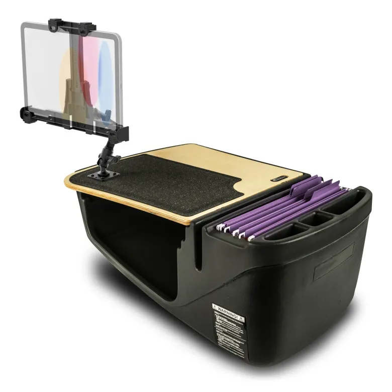 AutoExec GripMaster Efficiency Car Desk LockVise® Locking Tablet Holder and Multi-Angle Mount