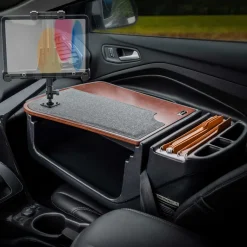 AutoExec GripMaster Efficiency Car Desk LockVise® Locking Tablet Holder and Multi-Angle Mount