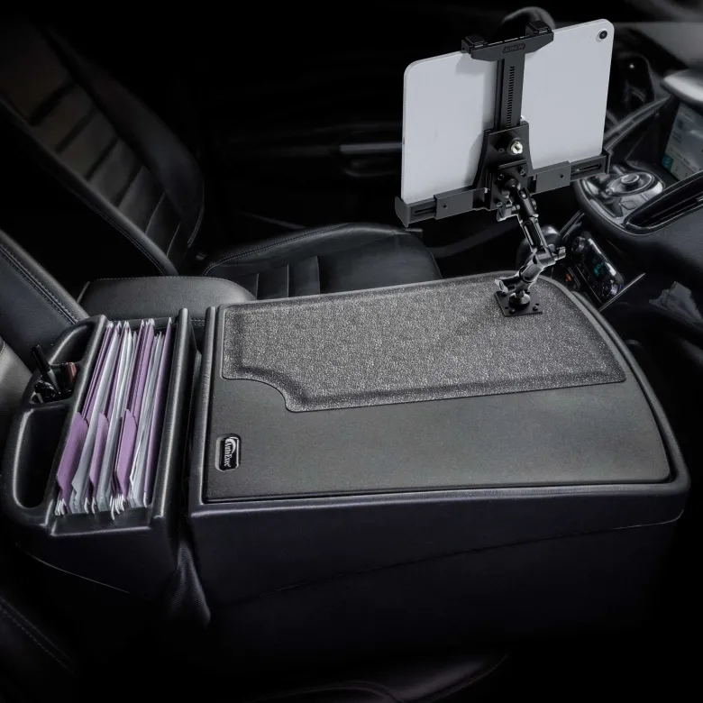 AutoExec GripMaster Efficiency Car Desk LockVise® Locking Tablet Holder and Multi-Angle Mount