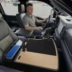 AutoExec GripMaster Efficiency Car Desk with Mega Grip™ and Slim-Grip® Ultra Pro Drill-Base Mounts