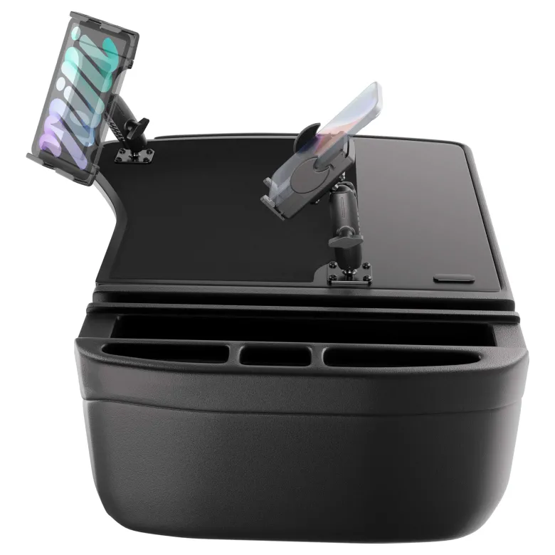 AutoExec GripMaster Efficiency Car Desk with Mega Grip™ and Slim-Grip® Ultra Pro Drill-Base Mounts