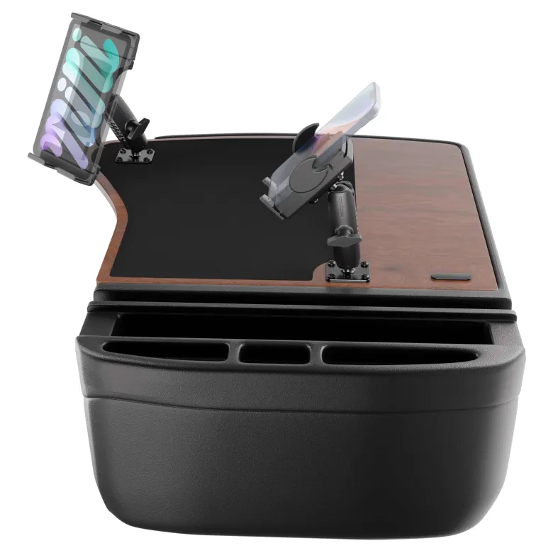 AutoExec GripMaster Efficiency Car Desk with Mega Grip™ and Slim-Grip® Ultra Pro Drill-Base Mounts