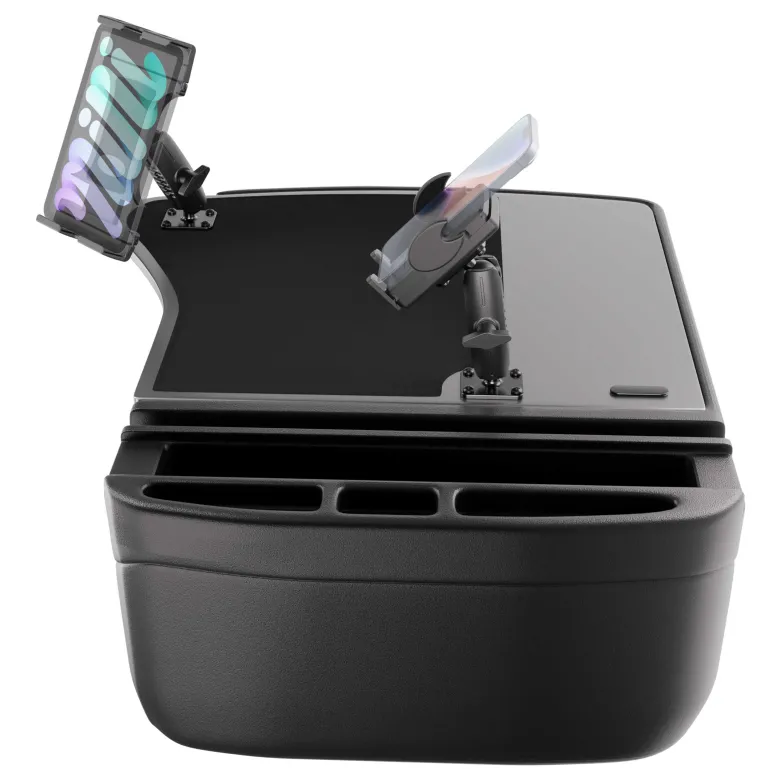 AutoExec GripMaster Efficiency Car Desk with Mega Grip™ and Slim-Grip® Ultra Pro Drill-Base Mounts