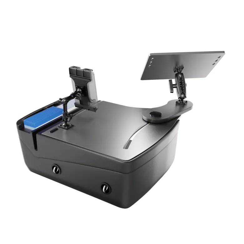 AutoExec Reach Front Seat Car Desk with Slim-Grip® Ultra Pro Multi-Angle Mount