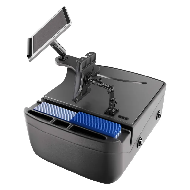AutoExec Reach Front Seat Car Desk with Slim-Grip® Ultra Pro Multi-Angle Mount