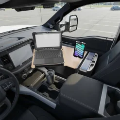 AutoExec Reach Front Seat Car Desk with Slim-Grip® Ultra Pro Multi-Angle Mount