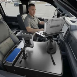 AutoExec Reach Front Seat Car Desk with Slim-Grip® Ultra Pro Multi-Angle Mount