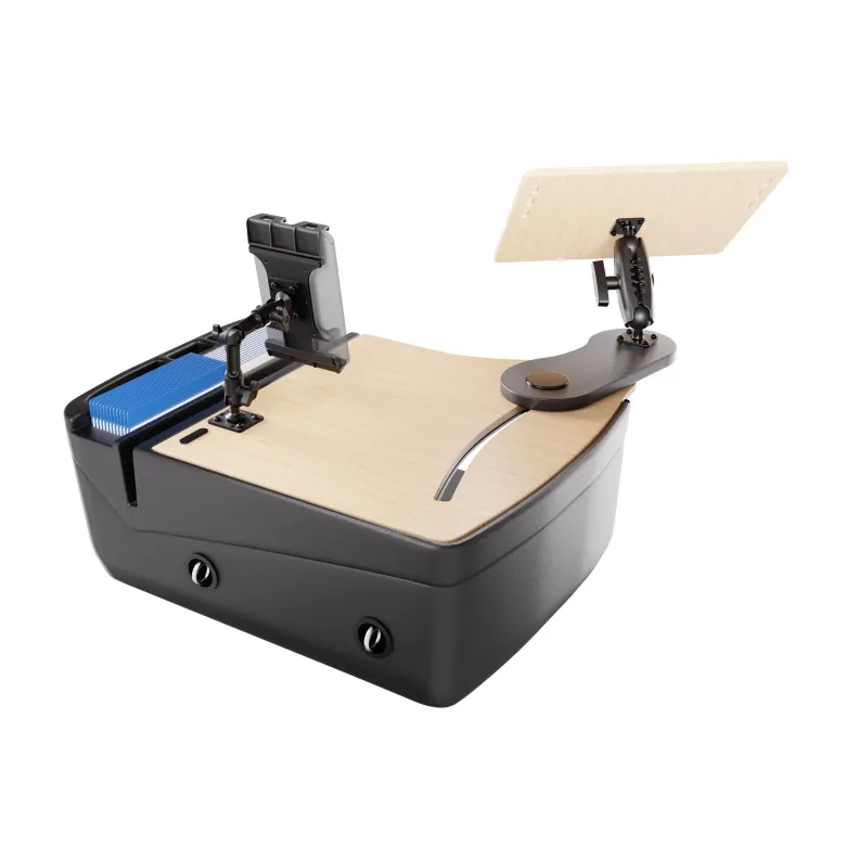 AutoExec Reach Front Seat Car Desk with Slim-Grip® Ultra Pro Multi-Angle Mount
