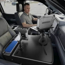AutoExec Reach Front Seat Car Desk with Slim-Grip® Ultra Pro Multi-Angle Mount