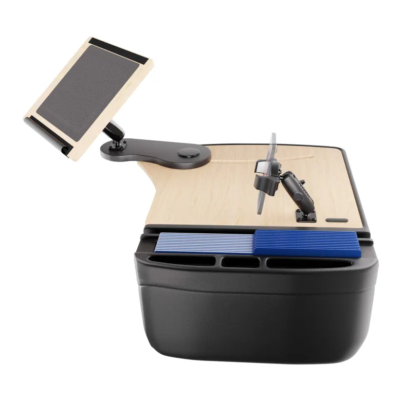 AutoExec Reach Front Seat Car Desk with RoadVise® Ultra Pro Drill-Base Mount