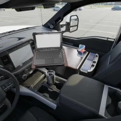 AutoExec Reach Front Seat Car Desk with RoadVise® Ultra Pro Drill-Base Mount