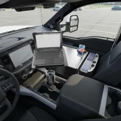 AutoExec Reach Front Seat Car Desk with RoadVise® Ultra Pro Drill-Base Mount