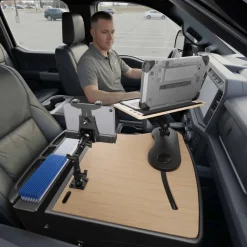 AutoExec Reach Front Seat Car Desk with LockVise™ Locking Tablet Multi-Angle Mount