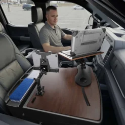 AutoExec Reach Front Seat Car Desk with LockVise™ Locking Tablet Multi-Angle Mount