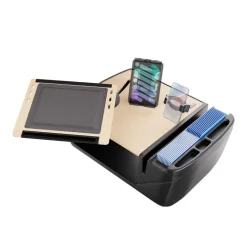AutoExec Reach Front Seat Car Desk with Slim-Grip® Ultra Pro and RoadVise® Ultra Pro Drill-Base Mount