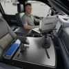 AutoExec Reach Front Seat Car Desk with Slim-Grip® Ultra Pro Drill-Base Mount