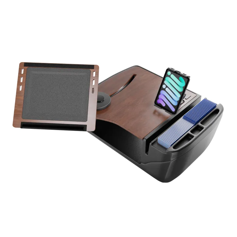 AutoExec Reach Front Seat Car Desk with Slim-Grip® Ultra Pro Drill-Base Mount