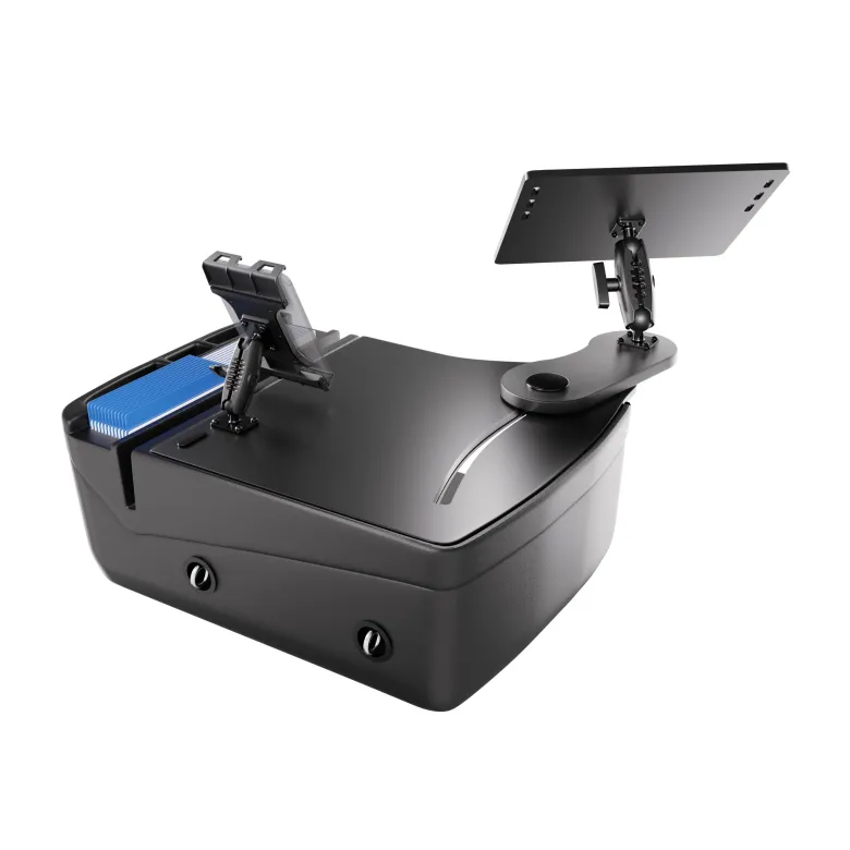 AutoExec Reach Front Seat Car Desk with Slim-Grip® Ultra Pro Drill-Base Mount