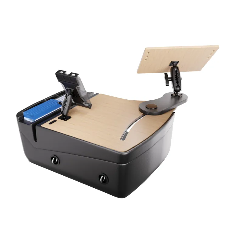 AutoExec Reach Front Seat Car Desk with Slim-Grip® Ultra Pro Drill-Base Mount