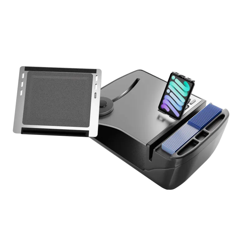 AutoExec Reach Front Seat Car Desk with Slim-Grip® Ultra Pro Drill-Base Mount