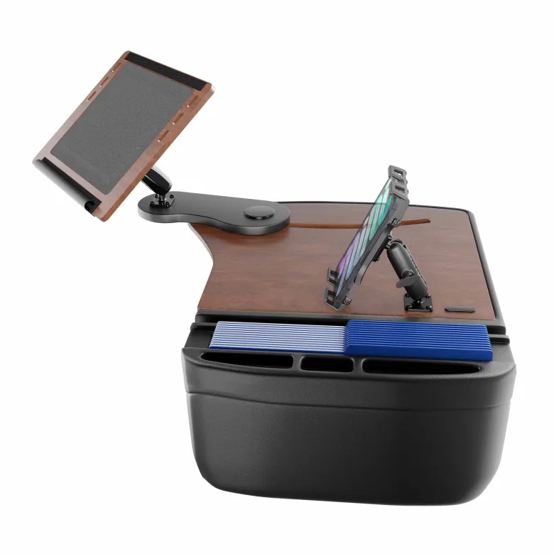 AutoExec Reach Front Seat Car Desk with Slim-Grip® Ultra Pro Drill-Base Mount