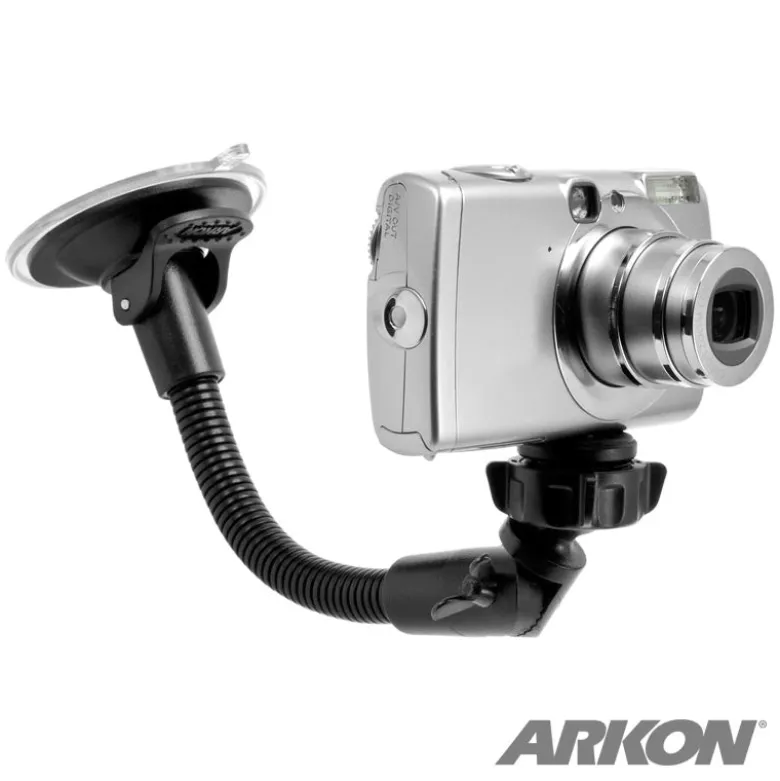 Camera Windshield Suction Car Mount with 8.5 Inch Gooseneck