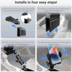 Car Console Wedge Mega Grip™ Phone Mount Holder