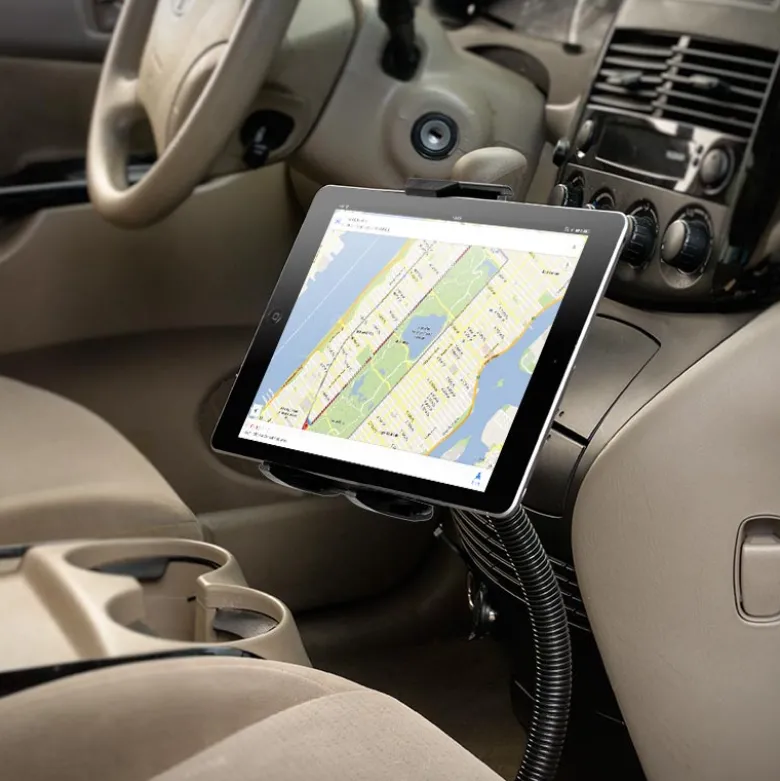 Car or Truck Seat Rail or Floor Tablet Mount with 22" Gooseneck for iPad, Note, and more