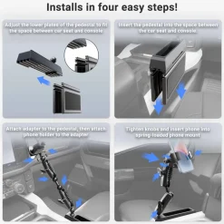 Car Seat Wedge RoadVise® Ultra Phone Holder with Dual Shaft Arms