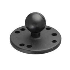 Circular Metal Base Adapter with Rubber 25mm (1 inch) Ball