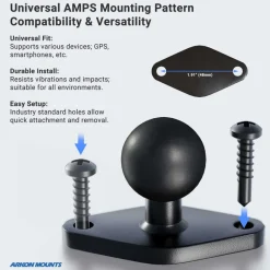 Circular Mounting Pattern with Diamond-Shaped Drill Base Mount