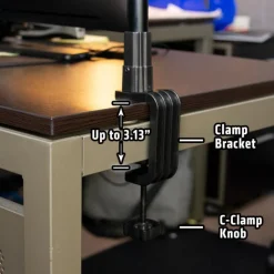 Clamp and Extendable 17-29 inch Pole with 25mm (1 inch) Ball