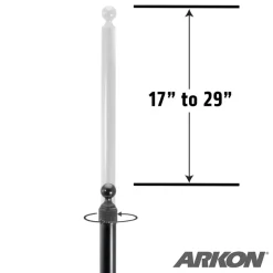 Clamp and Extendable 17-29 inch Pole with 25mm (1 inch) Ball