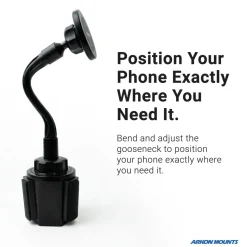 Cup Holder Phone Mount with Gooseneck and 17mm Ball