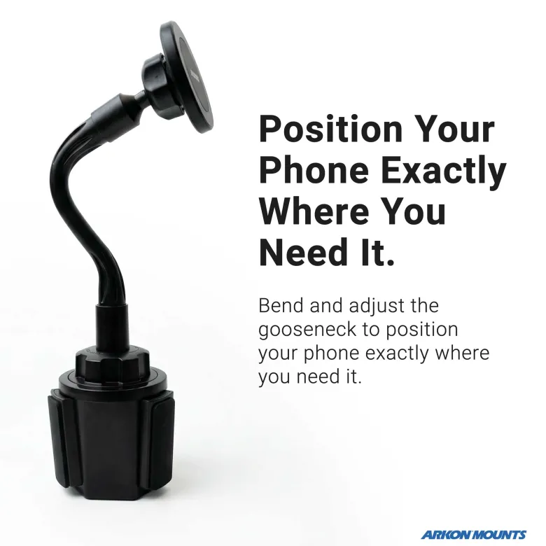 Cup Holder Phone Mount with Gooseneck and 17mm Ball
