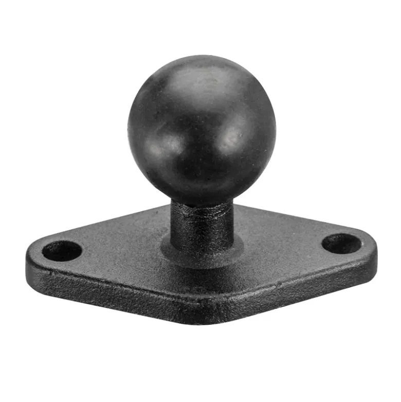 Diamond-Shaped Metal 25mm (1 inch) Ball to 2-Hole AMPS Compatible Adapter