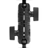 Double Socket Swivel Arm with Metal AMPS & Diamond Mount Plates