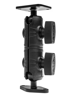 Double Socket Swivel Arm with Metal AMPS & Diamond Mount Plates