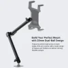 Dual 20mm Ball Socket Adjustable Pivot Arm