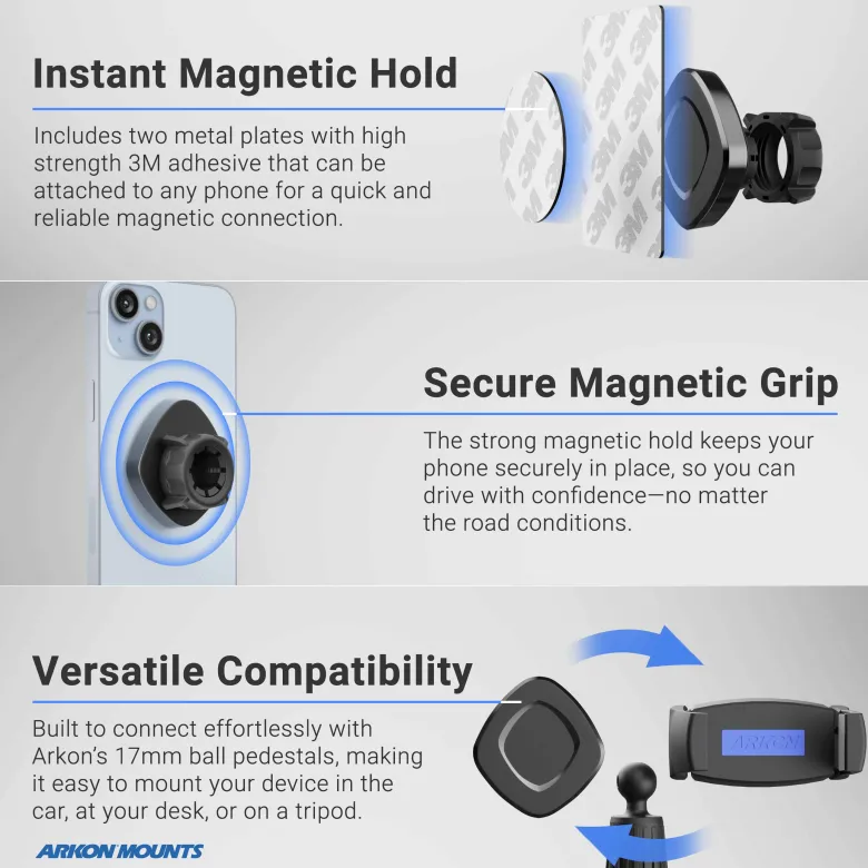 Dual Phone Magnetic Mount Desk Stand