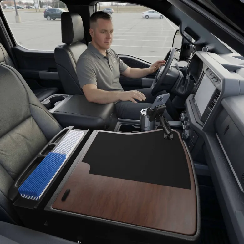 GripMaster Efficiency Car Desk with Mega Grip™ Drill-Base Mount