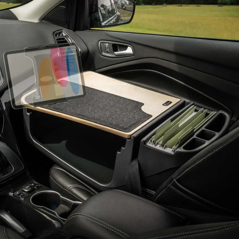 GripMaster Efficiency Car Desk with Slim-Grip® Ultra Pro Drill-Base Mount