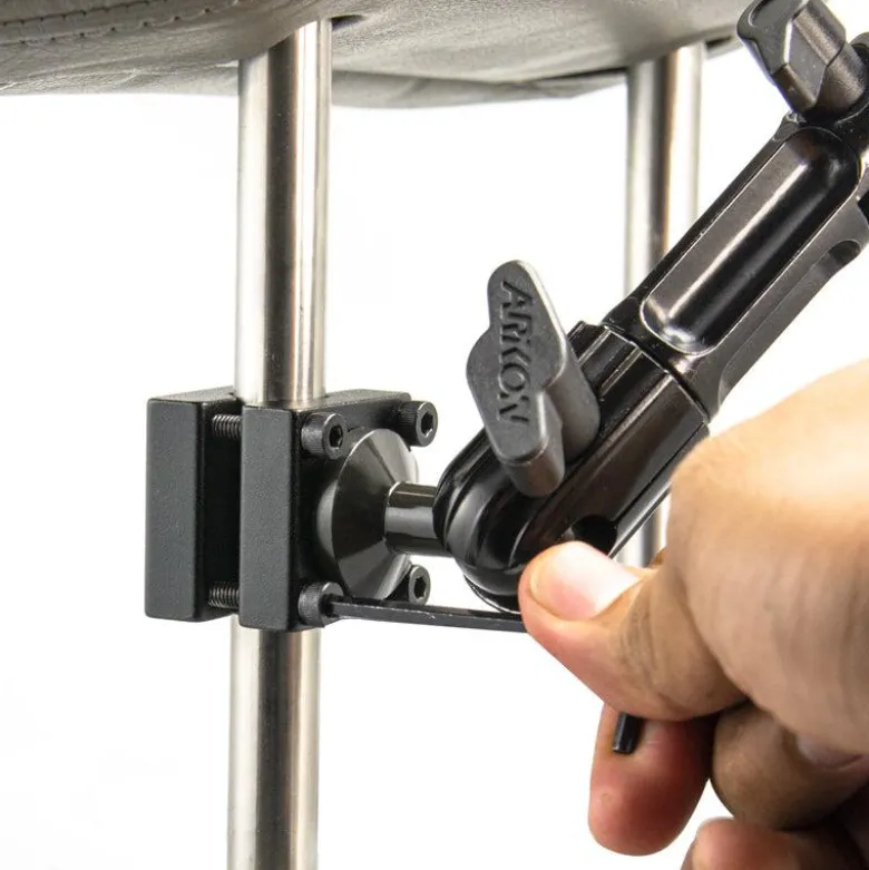 Heavy Duty Aluminum Car Headrest Mount with 4-Hole AMPS Head