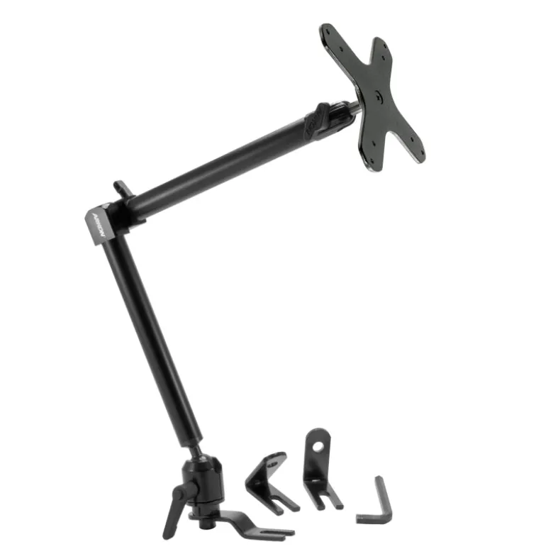 Heavy-Duty Car Seat Rail Mount with 22-inch Adjustable Arm - VESA 75/VESA 100 Compatible