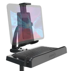 Heavy-Duty Car Seat Rail Tablet Mount with Keyboard Tray Combo