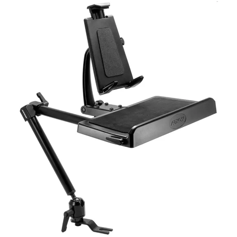 Heavy-Duty Car Seat Rail Tablet Mount with Keyboard Tray Combo