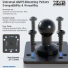 Heavy-Duty Drill-Base Mounting Pedestal with 8" Multi-Angle Arm - 4-Hole AMPS Compatible